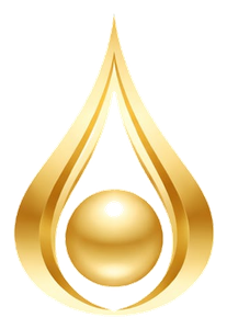 Lyntharis Logo – goldener Tropfen